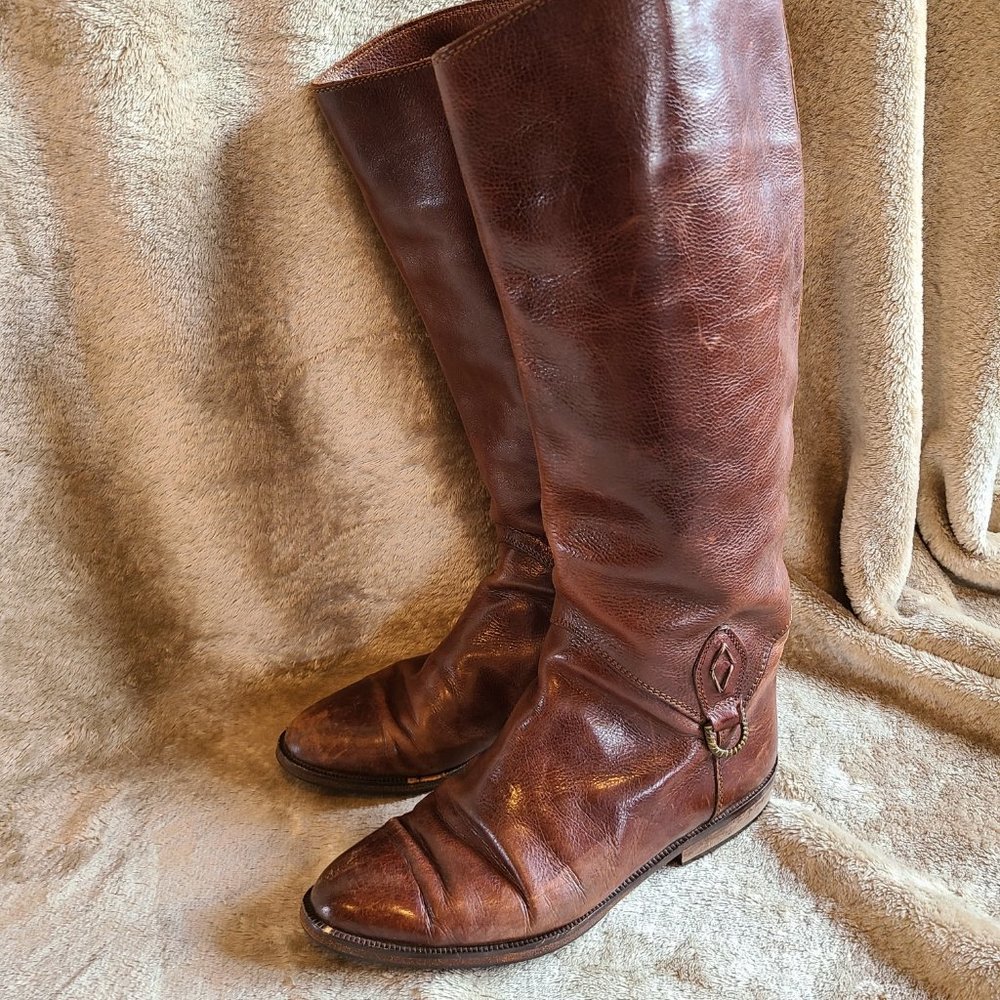 Joan & David Brown Leather Riding Boot - Picture 13 of 15